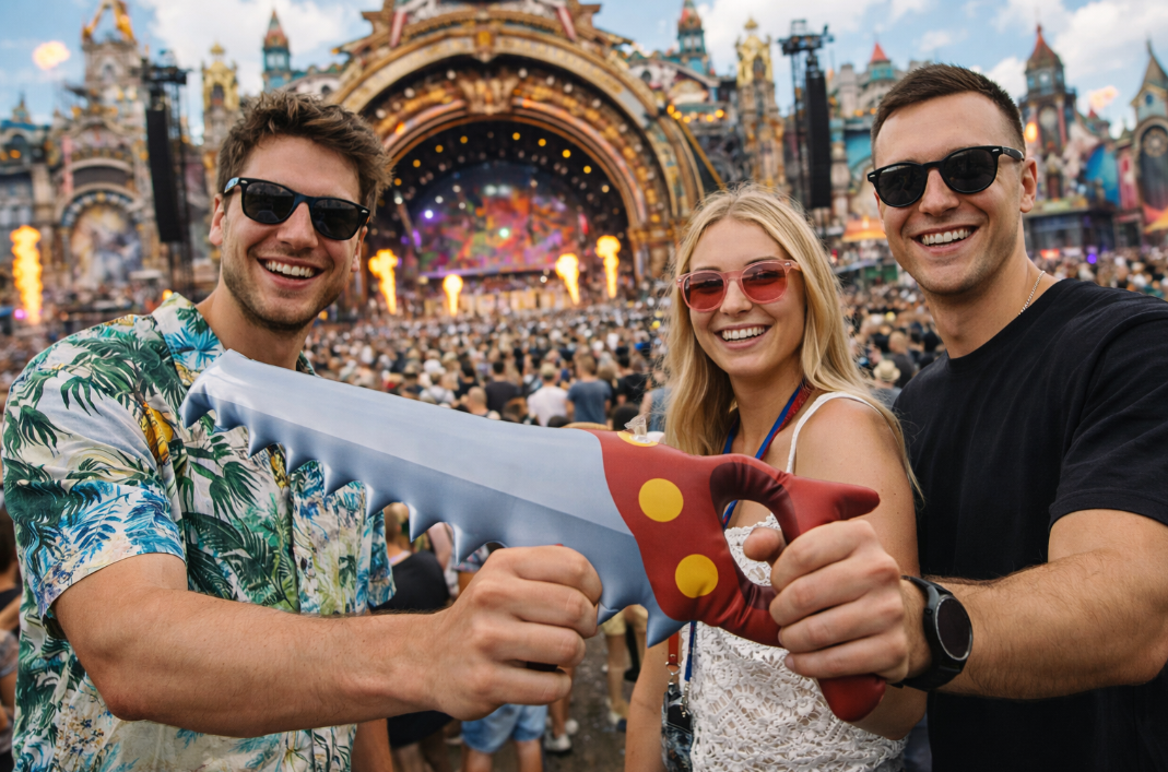 Zaag opblaasbaar - Festival Editie